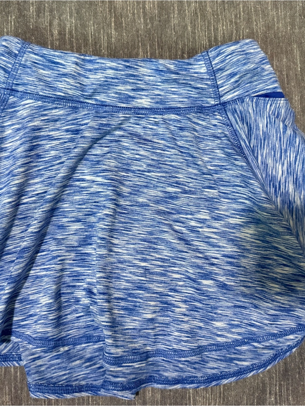 Girls all in motion Blue Space-Dye Active Mini Skirt